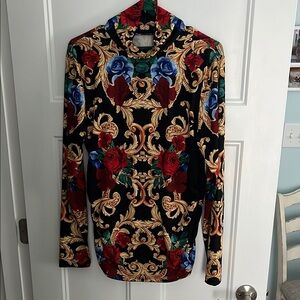 Baroque Floral Long Sleeve Top